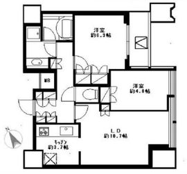 シティタワー麻布十番 4階 間取り図