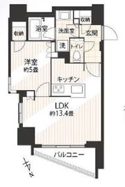 ライオンズ麻布十番スペリア 8階 間取り図