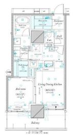 ルミナリータワー池袋 9階 間取り図
