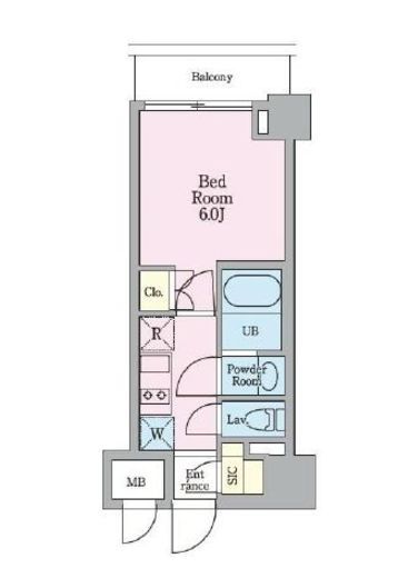 リビオメゾン戸越銀座 810 間取り図