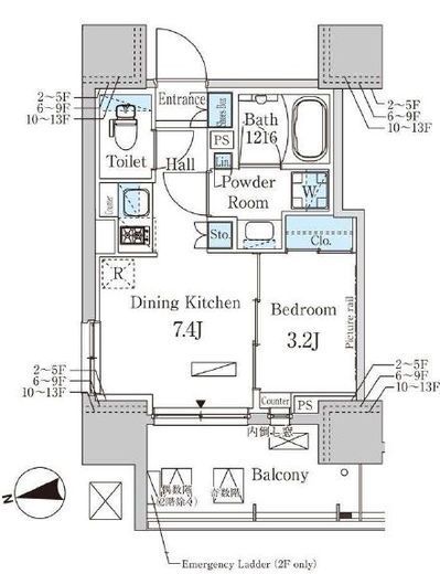 パークアクシス赤塚 1101 間取り図