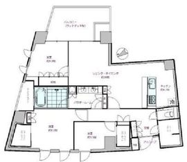 プラウド南麻布 3階 間取り図