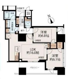 プラウド新虎通り 14階 間取り図