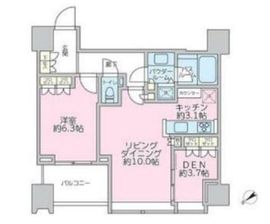 シティタワー麻布十番 21階 間取り図