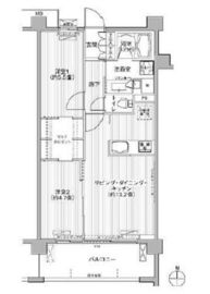 グランフェリシア経堂赤堤 2階 間取り図