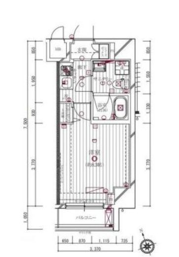 スプレスター浅草寿町 3階 間取り図