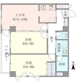 ヴィル・ルミエール 301 間取り図
