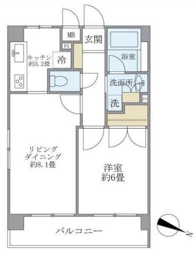 レジデンス西馬込 411 間取り図