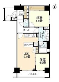 スタジオデン勝どき 2階 間取り図