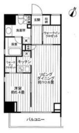 クロスレジデンス白金高輪 607 間取り図