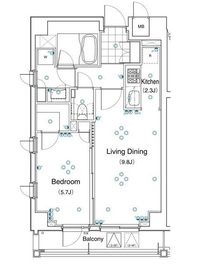 アパートメンツ都立大学 401 間取り図