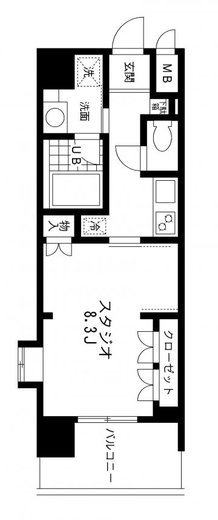 レジディア文京本郷 1202 間取り図