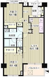 パーシモンヒルズ 304 間取り図