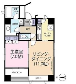 アトラス四谷レジデンス 7階 間取り図