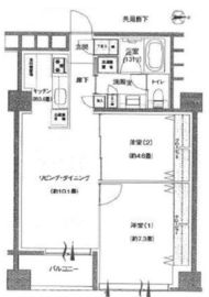 高輪グランドパームス 9階 間取り図