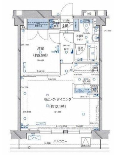 パレステュディオ代々木上原 5階 間取り図