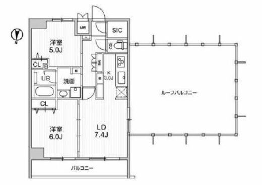 レオーネ南千住Ⅱ 1201 間取り図