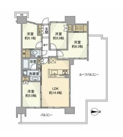 シティテラス東陽町 13階 間取り図