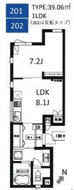 Ts Residence白金高輪 201 間取り図