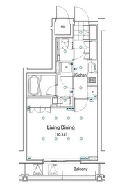 アパートメンツ都立大学 302 間取り図