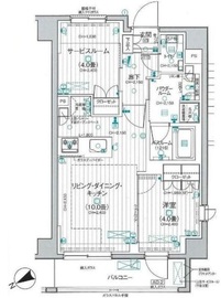 デュオステージ下落合 4階 間取り図