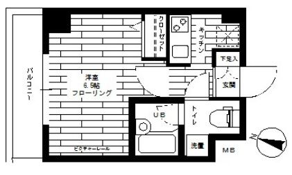 ステージファースト恵比寿 6階 間取り図