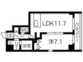 プレール・ドゥーク錦糸公園NORTH 7階 間取り図