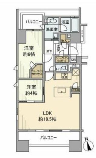 リビオ文京関口シティクロス 8階 間取り図