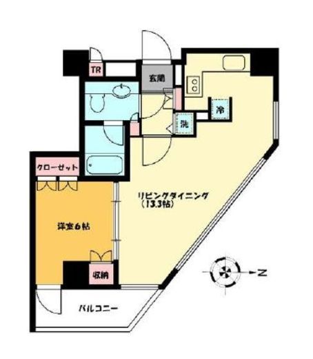 シティタワー四谷 4階 間取り図