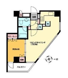 シティタワー四谷 4階 間取り図