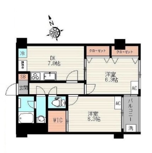 ヴィラロイヤル東中野 3階 間取り図
