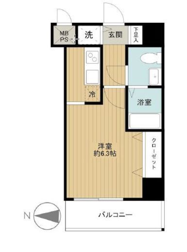 ステージファースト南麻布 6階 間取り図