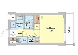 レフィールオーブ町屋駅前 502 間取り図