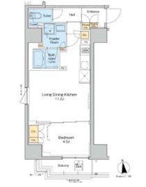 プラウドフラット浅草トレサージュ 302 間取り図