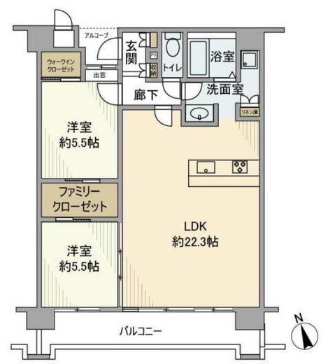 アデニウム洗足池南 3階 間取り図