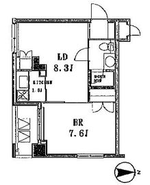 The Hermitage (ザ・ハーミティッジ) 401 間取り図