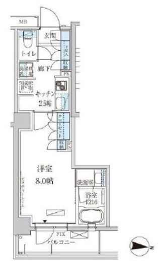 パークアクシス池上 103 間取り図