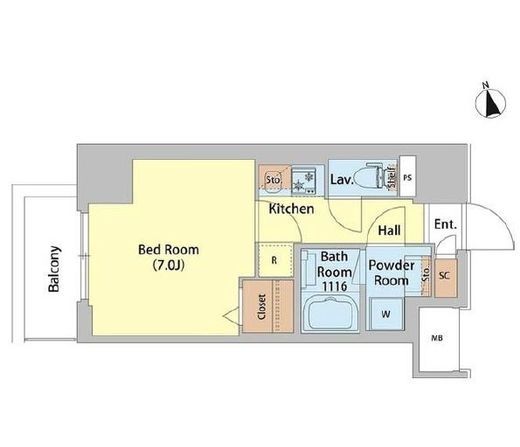レフィールオーブ町屋駅前 310 間取り図