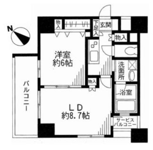 ドゥーエ東十条 501 間取り図