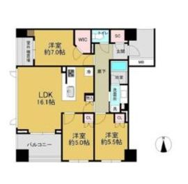 グランスイート神楽坂ピアース 8階 間取り図