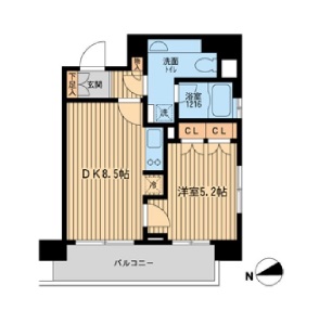 ラクラス田町 502 間取り図