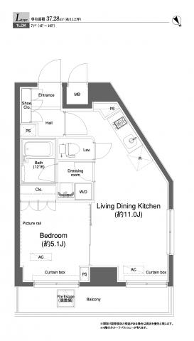プラウドフラット小石川 207 間取り図