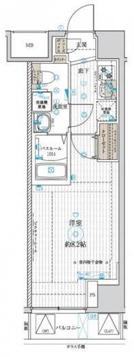 ベルグレード浅草 3階 間取り図
