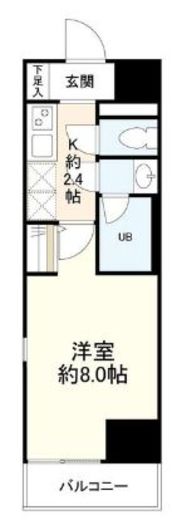リバーレ中野坂上 501 間取り図