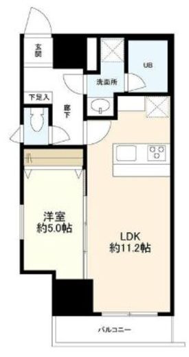 リバーレ中野坂上 801 間取り図