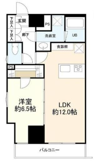 リバーレ中野坂上 701 間取り図