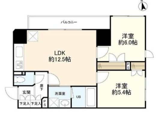 リバーレ中野坂上 604 間取り図