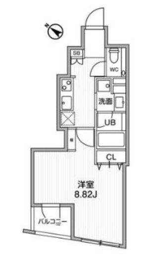 FLUFFY日本橋浜町 (フラッフィー日本橋浜町) 402 間取り図
