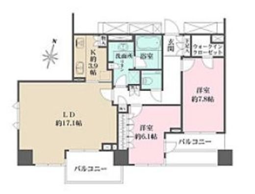 パークハウス平河町 8階 間取り図