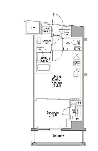 ザ・パークハビオSOHO代々木公園 210 間取り図